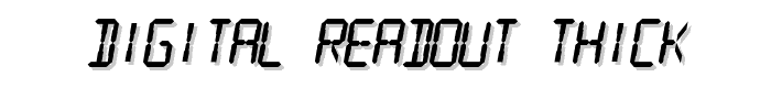 Digital Readout Thick font